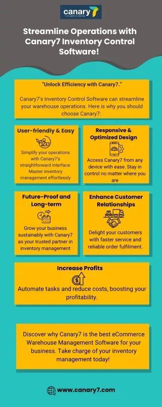 Streamline Operations with Canary7 Inventory Control Software!