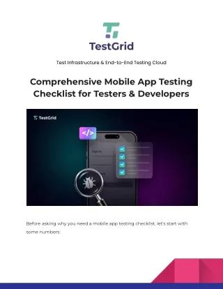 test infrastructure end to end testing cloud