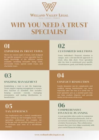 why you need a trust specialist