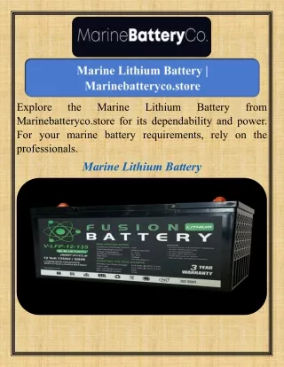 Marine Lithium Battery   Marinebatteryco.store