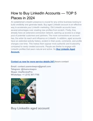 how to buy linkedin accounts top 5 places in 2024
