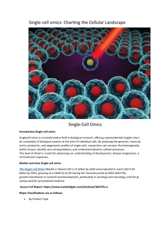 single cell omics charting the cellular landscape