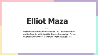 Elliot Maza - A Tactical Genius From Fort Lee, NJ