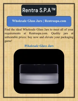 Wholesale Glass Jars   Rentraspa.com