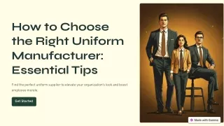 How to Choose the Right Uniform Manufacturer Essential Tips