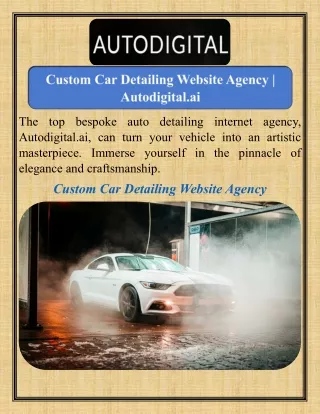 Custom Car Detailing Website Agency   Autodigital.ai