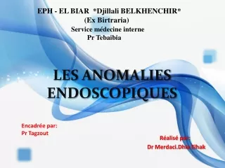 l"endoscopie  pathologique