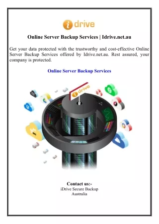 Online Server Backup Services  Idrive.net.au