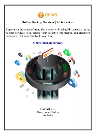 Online Backup Services  Idrive.net.au