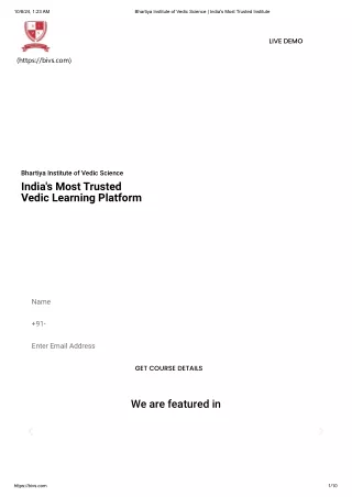 Bhartiya Institute of Vedic Science _ India's Most Trusted Institute