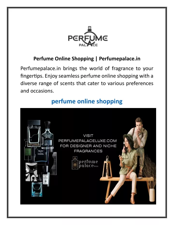 perfume online shopping perfumepalace in