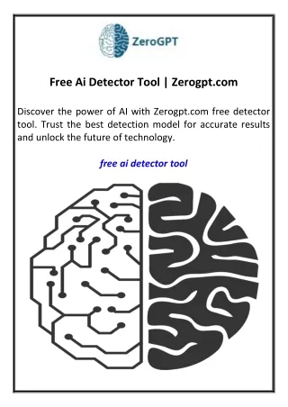 Free Ai Detector Tool  Zerogpt.com