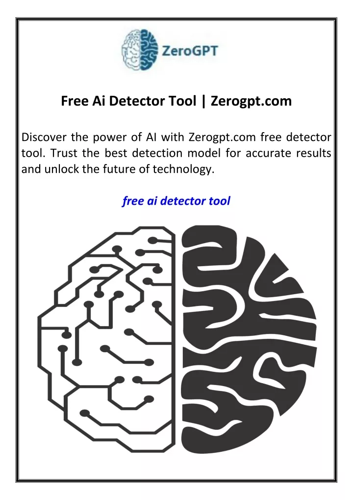 free ai detector tool zerogpt com