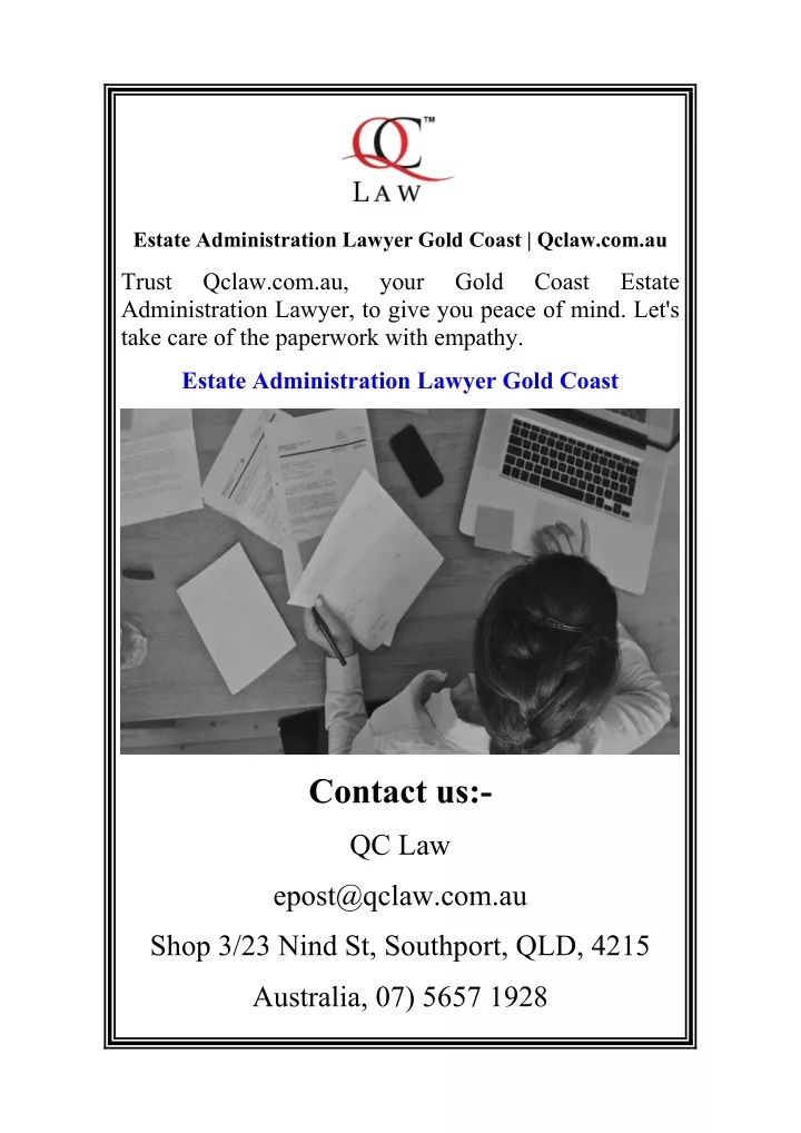 estate administration lawyer gold coast qclaw