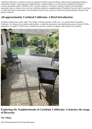 carlsbad california is a vibrant coastal city