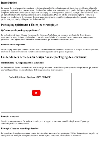 Design Innovant : Révolutionner le Packaging des Spiritueux
