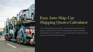 easy auto ship car shipping quotes calculator