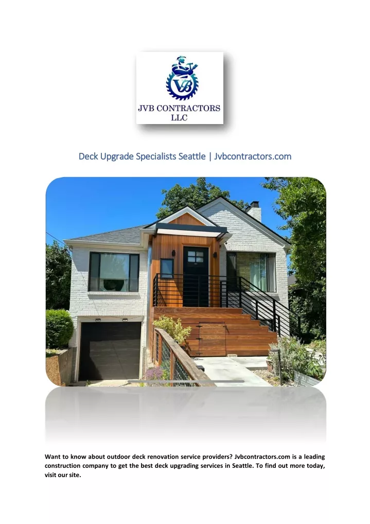 deck upgrade specialists seattle jvbcontractors