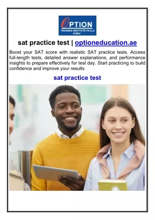 sat practice test optioneducation ae