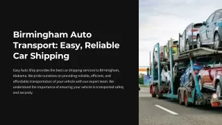 birmingham auto transport easy reliable