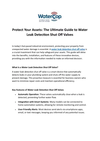 protect your assets the ultimate guide to water
