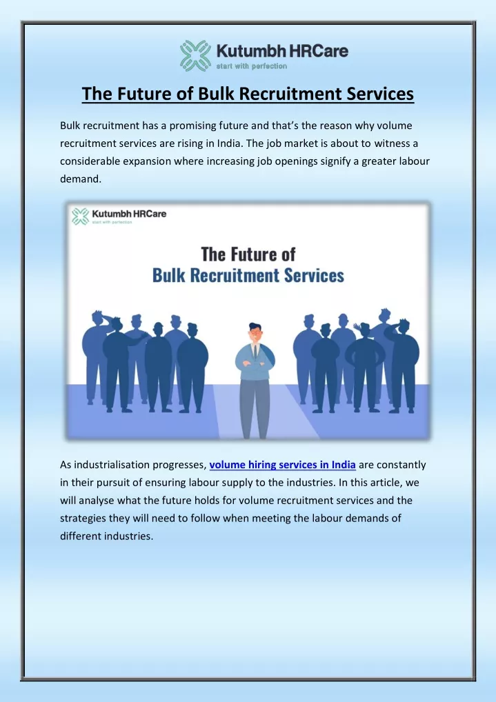 the future of bulk recruitment services