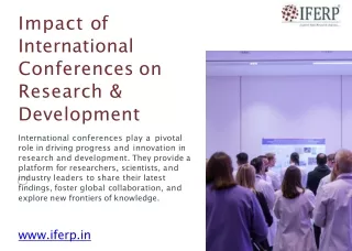 How International Conferences Foster Collaboration in Research & Development