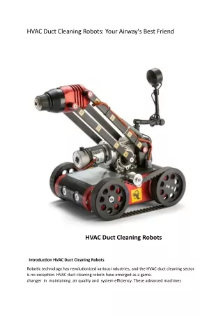 HVAC Duct Cleaning Robots2