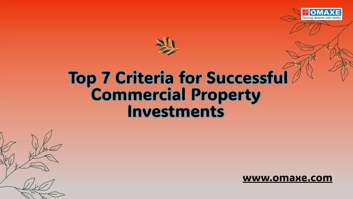 top 7 criteria for successful commercial property