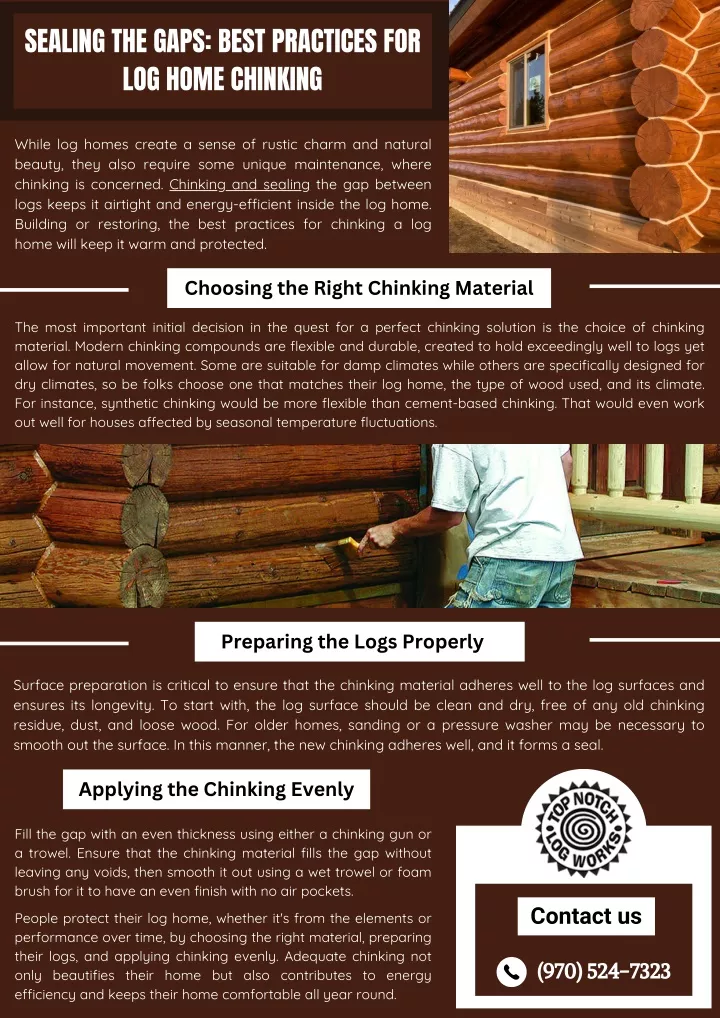 sealing the gaps best practices for log home