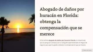 Abogado de daños por huracán en Florida obtenga la compensación que se merece