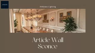 Article Wall Sconce