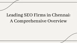 Best SEO Companies in Chennai: Your Path to Digital Success