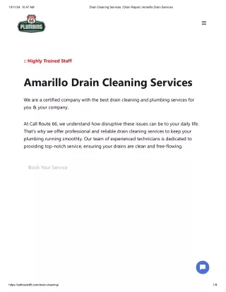 Drain Cleaning Services _ Drain Repair _ Amarillo Drain Services