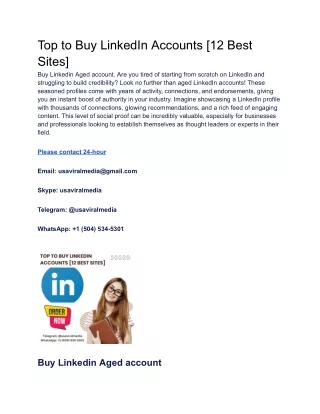 Top to Buy LinkedIn Accounts [12 Best Sites]