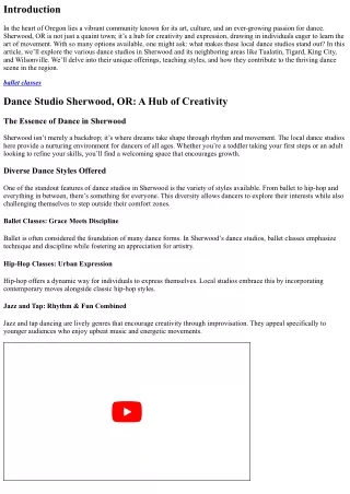 Sherwood, OR: The Local Dance Studios Making Waves!