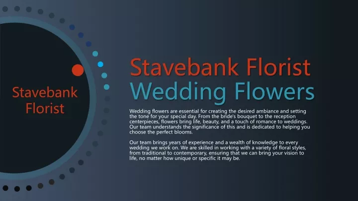 s tavebank f lorist wedding flowers