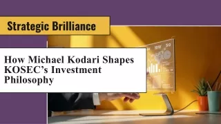 Michael Kodari: A Leading Young Investment Expert