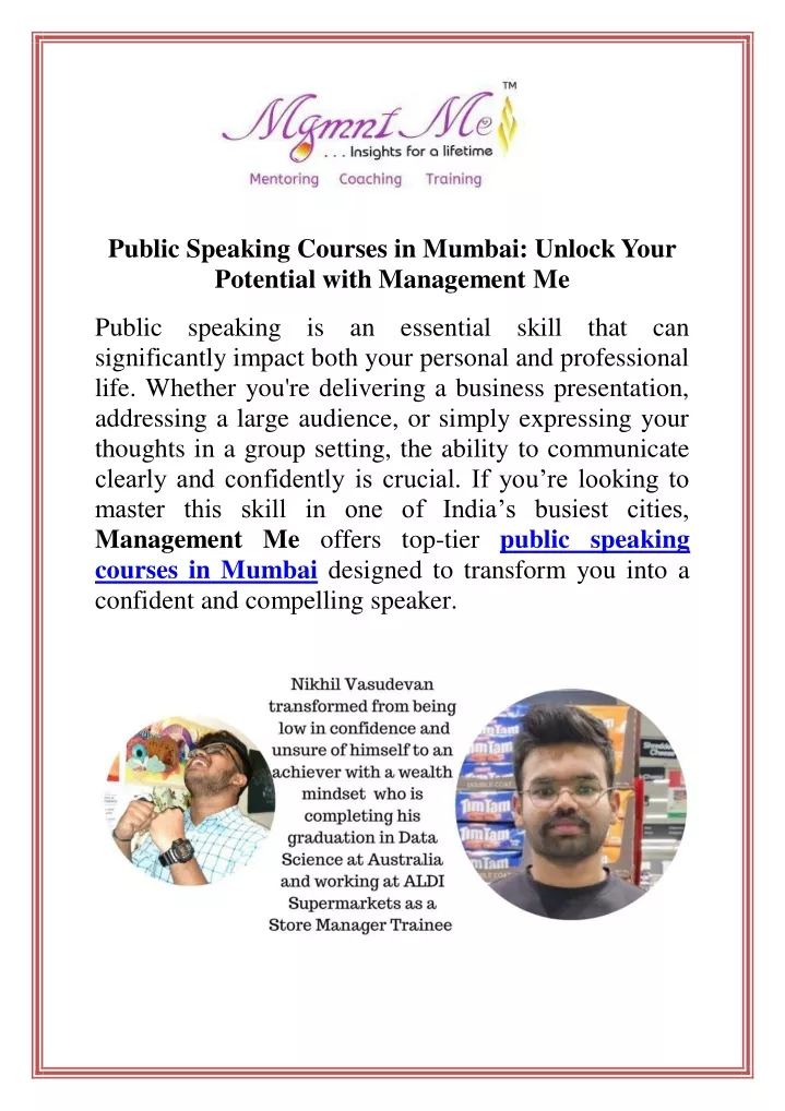 public speaking courses in mumbai unlock your