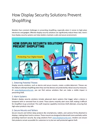 how display security solutions prevent