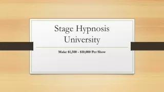 Learn How To Stage Hypnotize-how to Stage hypnotize