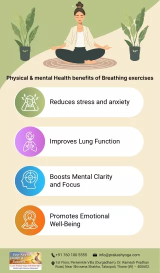 Physical & Mental health benefits of Breathing Exercises