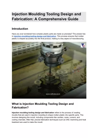 Injection Moulding Tooling Design and Fabrication_ A Comprehensive Guide (1)