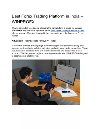 Best Forex Trading Platform in India – WINPROFX