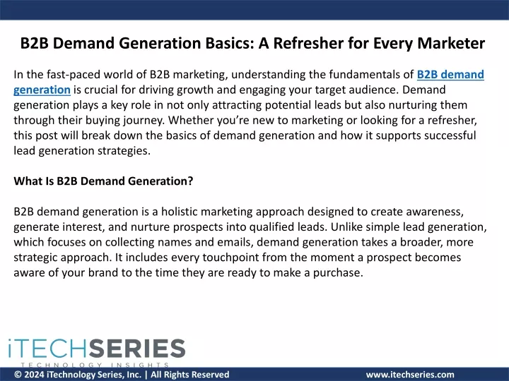 b2b demand generation basics a refresher