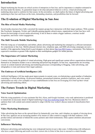 What Does the Future Hold for Digital Marketing in San Jose?