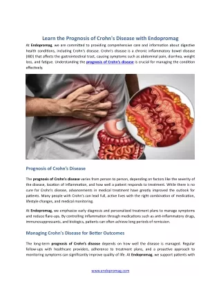 Learn the Prognosis of Crohn