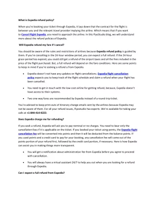 1-844-414-9223 How Do I Cancel Expedia Flight Booking