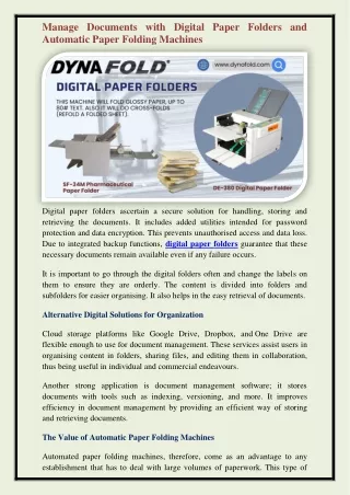 digital paper folders