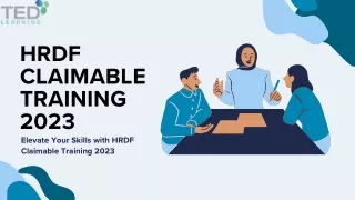 Elevate Your Skills with HRDF Claimable Training 2023